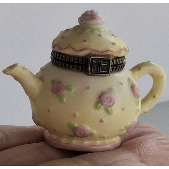 Vtg PHB Midwest Of Cannon Falls Tea Pot Trinket Box 1999 Collectible - Picture 1 of 7